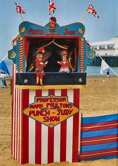 Punch And Judy Puppets, Paignton Devon, Puppet Stage, Puppet Theaters, 70s Nostalgia, Toy Theatre, British Seaside, Pet Resort, Punch And Judy