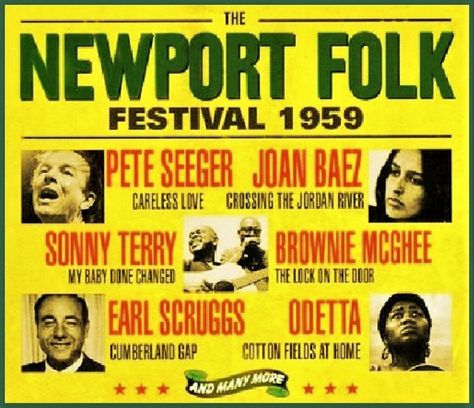 Rare First Year 1959 Newport Folk Festival Advertisement Poster Art Print by JA(c)anpaul Ferro - X-Small Festival Advertisement, Newport Folk Festival, Cumberland Gap, Advertisement Poster, Joan Baez, Folk Festival, Advertising Poster, Music Festivals, Abstract Prints