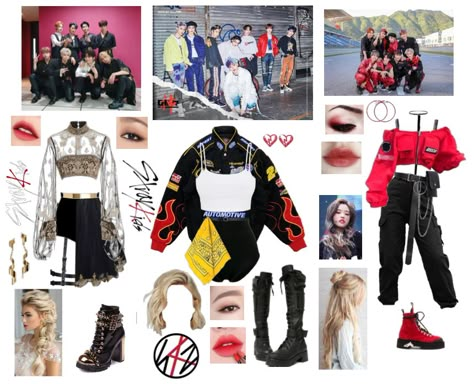 Cute Kpop Inspired Outfits, Skz Outfits Inspired Concert, 9th Member Of Stray Kids Outfit, Stray Kids Outfit Ideas, Straykids Inspired Outfits, Straykids Outfits Inspired, Stray Kids Concert Outfit, Skz Clothes, Kpop Inspired Outfits