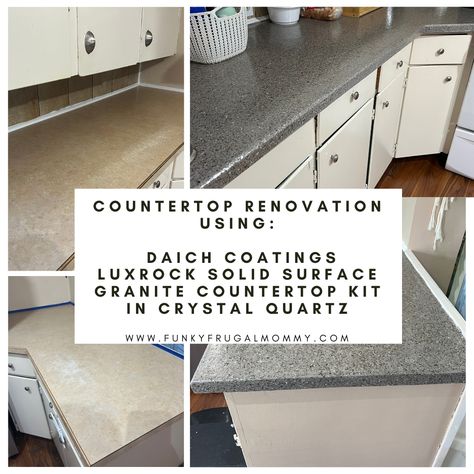 Countertop Kits Faux Granite, Countertop Kit, Faux Granite, New Countertops, Epoxy Flooring, Rock Textures, Granite Countertop, Mom Diy, Real Estate Tips