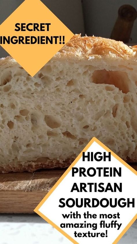 Protein Sourdough, Protein Bread Recipe, Sourdough Starter Discard Recipe, Homemade Sourdough Bread, Protein Bread, Artisan Bread Recipes, Sourdough Starter Recipe, Cooking Bread, Bread Snacks