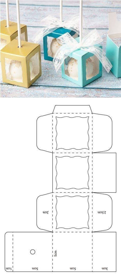 Cake Pop Boxes Diy, Cute Box Template, Cake Box Template, Cupcake Boxes Template, Cake Pops Ideas, Origami Kutu, Cake Pop Boxes, Cake Cake Pops, Diy Gift Box Template