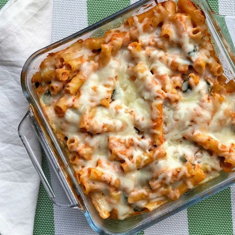 Delicious Meatless Baked Ziti | Allrecipes Easy Ziti, Meatless Baked Ziti, Ricotta Pasta Recipes, Ziti Recipe, Ziti Recipes, Baked Ziti Recipe, No Meat, Baked Ziti, Cooking With Olive Oil