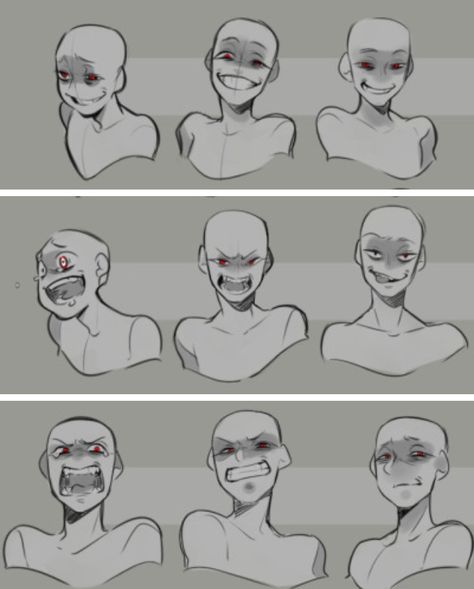 Art Reference Photos Emotions, Scary Expression Reference, Psyco Faces Reference Drawing, Insane Facial Expressions Reference, Shocked Facial Expressions Drawing, Distraught Expression Reference, Psychotic Expression Reference Drawing, Jealousy Drawing Reference, Head Shots Drawing