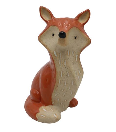 Thanksgiving Ceramics, Clay Fox, Ceramic Fox, Fox Figurine, Autumn Spirit, Orange Ceramic, Fall Orange, Mantel Shelf, Ceramic Figurines