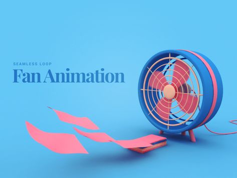 Fan Seamless Loop by Webshocker - Matjaz Valentar 3d Loop Animation, C4d Animation, Slide Animation, 4d Animation, Cinema 4d Tutorial, Blender Tutorial, 3d Motion, Animation Tutorial, Motion Design Animation