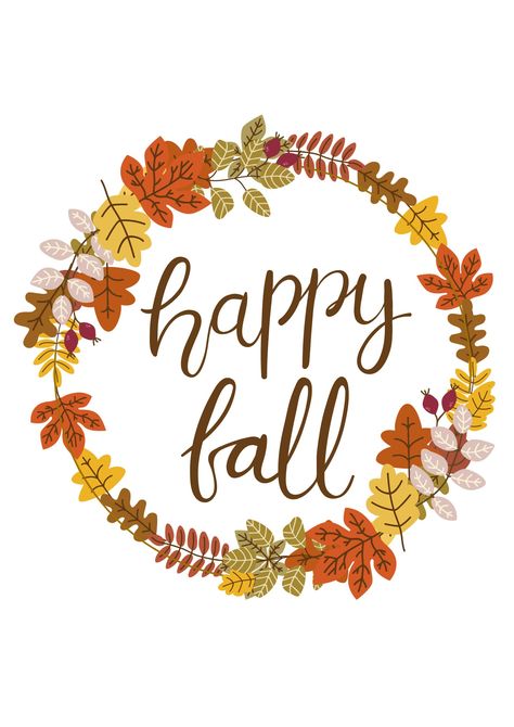 'Happy Fall' poster in digital form. Great to decorate your house for fall. Happy Fall Images, Happy Fall Y'all Wallpaper, Fall Posters, Calabazas Halloween, Fall Fonts, Autumn Things, Christmas Pic, Happy Boss's Day, Fall Lovers