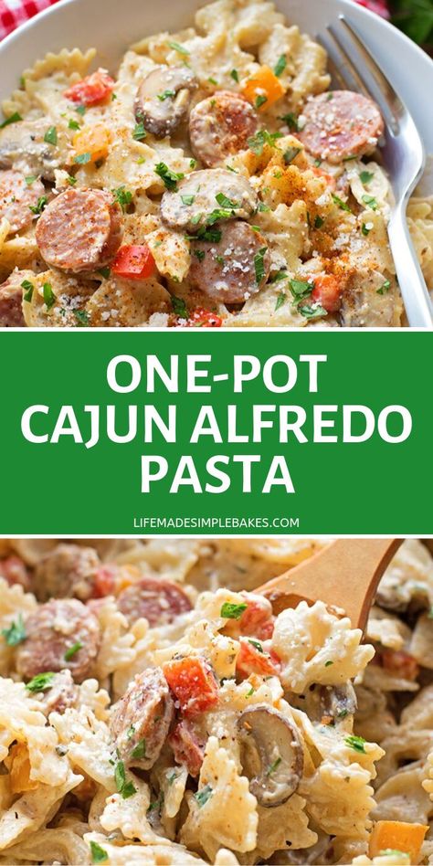 Alfredo Recipes For Dinner, Cajun Tortellini, Cajun Alfredo Pasta, Instant Pot Tortellini, Cajun Alfredo, Pasta Cajun, Slower Cooker, Life Made Simple, 30 Min Meals