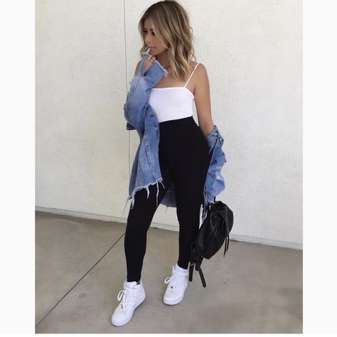 Outfits with Nike Air Force 1 Outfit With Nike Air Force 1, Cute Outfits With Air Force 1, Air Force Noir, Air Force Outfits, Air Force 1 Outfits, Airforce 1 Outfit, Air Force Outfit, Forces Outfit, Wallpaper Nike