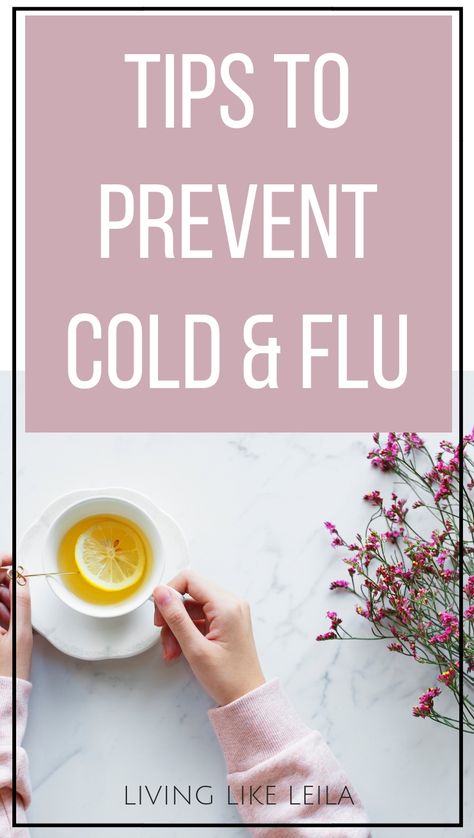 Practical tips to prevent catching a cold or the flu this season. PLUS what to do to get over a cold quickly! www.LivinglikeLeila.com How To Prevent Sickness, How To Prevent A Cold, Cold Prevention Remedies, Preventing Colds, Get Over A Cold, Natural Medicines, Summer Health, Home Remedy For Cough, Cold Sores Remedies