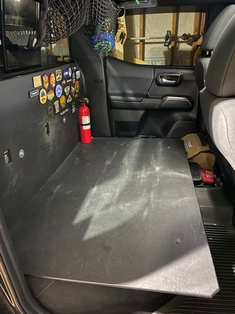 F150 Backseat Storage, Rear Seat Delete, Truck Upgrades, Truck Audio, Mini Motorhome, Tacoma 4x4, Car Builds, Tacoma World, Truck Bed Camping