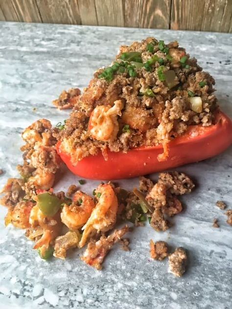 I will always remember the smell of the holidays because of the stuffed bell peppers. I’m sure if you’re not from the south you might not have the same food memory but the recipe below … New Orleans Stuffed Bell Peppers, Authentic Louisiana Recipes, Kenneth Temple, Crawfish Dishes, Nola Recipes, Crawfish Recipes, New Orleans Recipes, Easy To Cook Meals, Cajun Creole Recipes