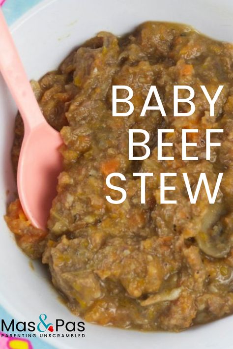 Baby Food With Meat, Beef Baby Food Recipes, Baby Food Meat Recipes, Baby Meat Puree Recipes, Meat Baby Food Recipes, Beef Puree For Baby, Meat Puree For Baby, Baby Beef Stew, Beef Baby Food