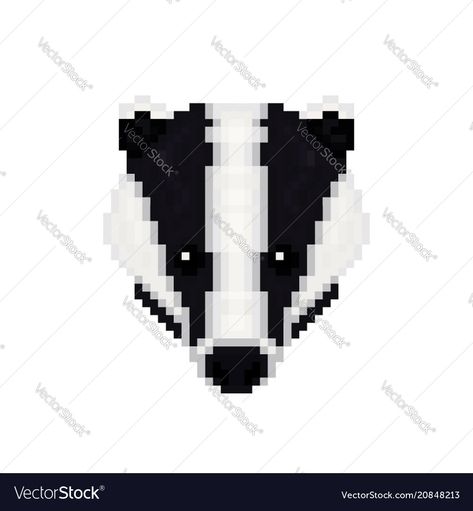 Badger Pixel Art, Honey Badger, Transparent Png, Superhero Logos, Badger, High Res, Pixel Art, Png Images, Art Style