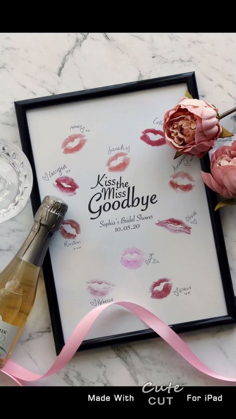 Bachelorette Party Ideas At Home, Kiss The Miss Goodbye Printable, Bachelorette Party Games Funny, Games Bachelorette Party, Bride To Be Party, Bride To Be Gifts, Bachelorette Party Games Drinking, Kiss The Miss Goodbye, Bridal Shower Bachelorette Party Ideas