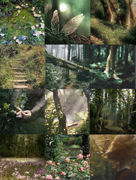 #Fairy #Faries #forest #aesthetic #moodboard #fairyaesthetic #forestaesthetic #fairymoodboard #forestmoodboard #TheSkyisBlonde Fairy Jungle Aesthetic, Fairy Aesthetic Moodboard, Woodland Fae Aesthetic, Light Fae Aesthetic, Elf Fairy Aesthetic, Fairy Core Moodboard, Fae Forest Aesthetic, Spring Eladrin Aesthetic, Enchanted Forest Moodboard