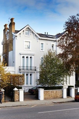 Edwardian House Front Garden, Victorian Semi Front Garden, Edwardian Detached House Exterior, Victorian House Exterior Uk, Victorian House Uk, Exterior Renovation Before And After, Double Fronted Edwardian House, Edwardian House Exterior, Front Garden London Victorian