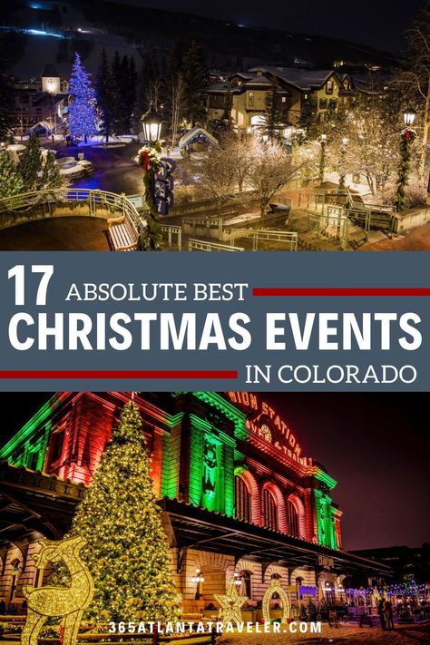 The great state of Colorado has a wealth of activities that make celebrating Christmas fun and exciting. Different parts of the state offer a variety of events, from the Mile High City to the majestic Rocky Mountains. Ready to celebrate Christmas Colorado style? Here are 17 great ways to celebrate the holidays in Colorado. Colorado At Christmas, Estes Park Colorado Christmas, Colorado Springs Christmas, Georgetown Colorado Christmas, Colorado Christmas Vacation, Breckenridge Colorado Christmas, Aspen Colorado Christmas, Christmas In Colorado With Kids, Durango Colorado Winter