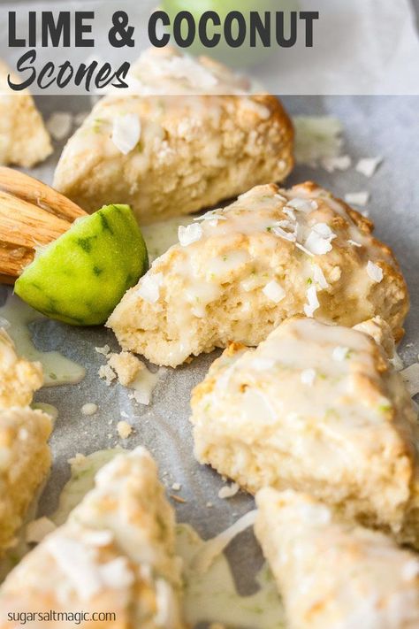 Lime Scones, Making Scones, Coconut Scones, Easy Scone, Tropical Breakfast, How To Make Scones, Pasta Penne, Scones Recipe Easy, Scones Easy