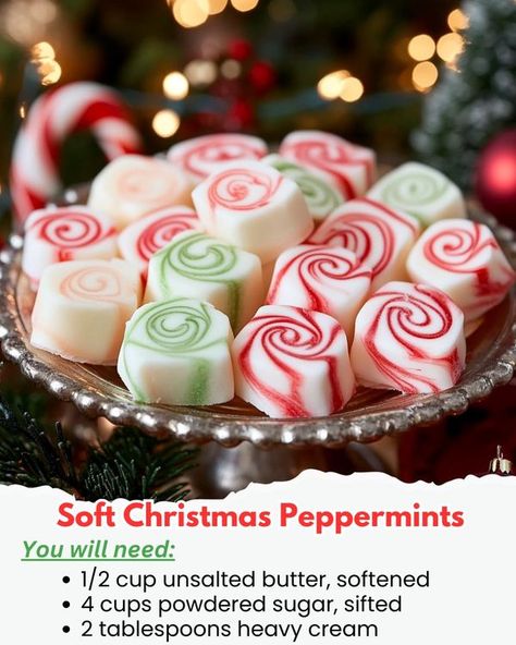 Yummy Homemade Recipes Christmas Butter Mints Recipe, Christmas Mints, Easy Christmas Candy Recipes, Butter Mints, Soft Christmas, Mint Recipes, Christmas Candy Recipes, Candy Jar, Cookie Ideas