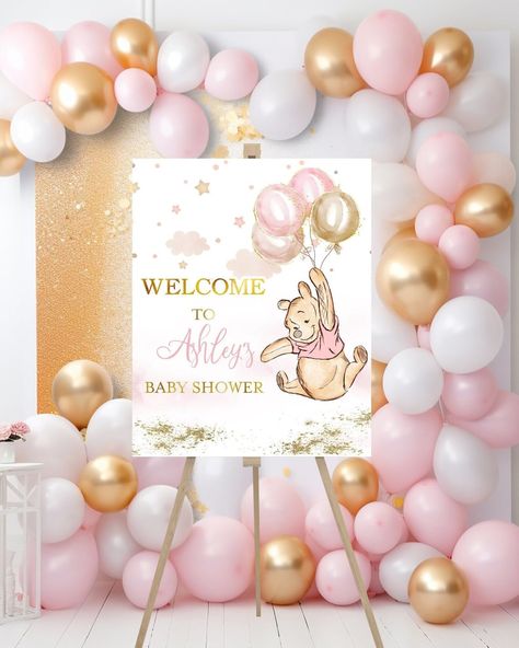 PRICES MAY VARY. Welcome your friends to your baby shower and happy baby shower party with this Baby Party Welcome Sign! This baby party sign is sure to stand out in your baby party decor and delight all your guests as they enter your baby shower Multiple size options 4 mm corrugated plastic Weatherproof & fade-resistant Don't forget to add your stands after designing! Stands are not included by default. If you are unsatisfied with your signs for any reason, we will happily refund your money. Ge Pink Pooh Baby Shower Ideas, Winnie The Pooh Baby Shower For Girl, Winnie The Pooh Bday Party, Pink Winnie The Pooh Baby Shower, Girl Baby Shower Winnie The Pooh, Baby Shower Themes For Girl, Winnie The Pooh Baby Shower Girl, Winnie The Pooh Baby Shower Ideas Girl, Pink Winnie The Pooh Baby Shower Ideas