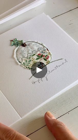 558K views · 25K reactions | Not only do I embroider my cards, I write on them too, every single one. 

I don’t know how many different messages I’ve written on cards but over the last 24 years of making them it has to be a few 🤣

 I love it! ✍️ 

Although I do remember one year I had to make 400 Christmas cards for a Spanish outlet. 

I didn’t want to see the words Feliz Navidad for while after that 😂.

Don’t forget my Christmas cards are now available to order and if you pop five of them in your basket add the code FIVECARDS in the coupon box and you’ll receive £2.50 off your order. 

Follow the link in my bio, tap Christmas Cards and you’ll go straight to the collection 🎄.
.
.
#creativesewing #sewcreative #loveembroidery #cardmakingideas #machineembroidery #cardmaking #christmascards Fabric Christmas Cards Free Pattern, Sewing Christmas Cards, Christmas Textile Art, Sew Christmas Cards, Embroidered Cards Diy, Christmas Cards 2024, Quilted Christmas Cards, Easy Handmade Christmas Cards, Embroidered Christmas Cards