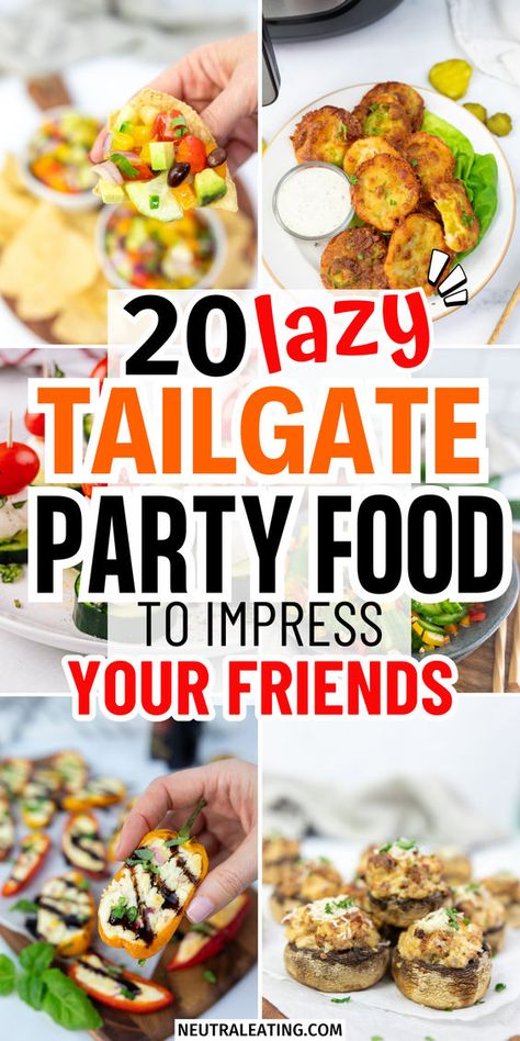 Get ready for your next tailgate with these make-ahead cold breakfast ideas that are perfect for early game days. From delicious lounge party food recipes to brunch options and tailgate food ideas dessert, you’ll have everything covered. Plus, easy party appetizers from Trader Joe's make your spread even more inviting. Perfect for a crowd for superbowl parties! Appetizers Restaurant, Easy Tailgate Snacks, Tailgate Food Cold, Potluck Ideas For Work, Easy Game Day Food, Potluck Finger Foods, Game Day Food Ideas, Healthy Tailgate Food, Fall Finger Foods