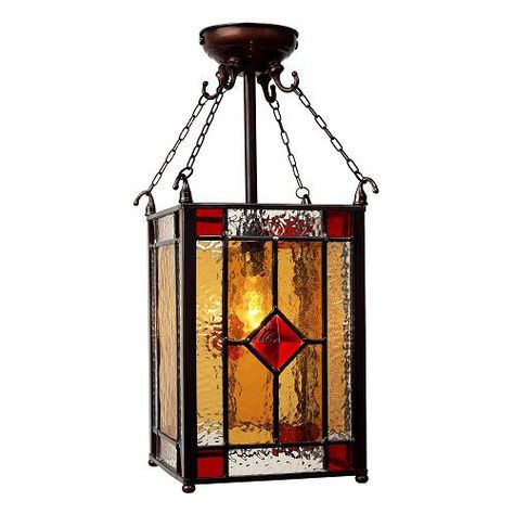 Foyer Pendant Stained Glass Light, Making Stained Glass, Red Jewel, Foyer Pendant, Stained Glass Diy, Stained Glass Lamps, Stained Glass Crafts, Glass Lantern, Glass Light