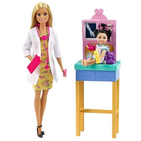 Pink Stethoscope, Taking Care Of Baby, Doctor Coat, Girl Hair Colors, Blonde Fashion, Barbie Toys, Polly Pocket, Mattel Barbie, Inspiration For Kids