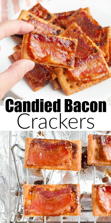 Crackers with bacon on them. Candied Bacon Crackers Recipe, Bacon Crackers Pioneer Woman, Pioneer Woman Bacon Crackers, Bacon Wrapped Club Crackers Brown Sugar, Cracker And Bacon Appetizer, Pioneer Woman Bacon Wrapped Crackers, Parmesan Candy Bacon Crackers, Ree Drummond Bacon Wrapped Crackers, Candies Bacon Crackers