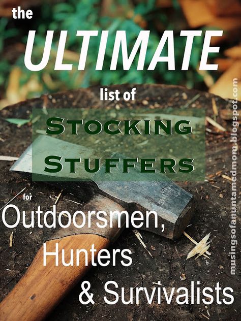 The Ultimate List of Stocking Stuffers for Outdoorsmen, Hunters & Survivalists #christmas #stockingstuffer #outdoorsman #hunter #survivalist Mens Gifts Hunting, Diy Gifts For Hunters Men, Gifts For A Hunter For Men, Homemade Gifts For Men Christmas, Gifts For Men Who Hunt, Christmas Gifts For Hunters, Christmas Gifts For Outdoorsman, Gifts For A Hunter, Gifts For Hunters Men