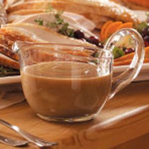 Make-Ahead Turkey Gravy Recipe from Taste of Home -- The base for this flavorful gravy is prepared with turkey wings and can be prepared in advance. —Linda Fitzsimmons, Fort Edward, New York Thanksgiving Gravy Recipes, Make Ahead Turkey Gravy, Brined Turkey, Easy Gravy Recipe, Thanksgiving Gravy, Turkey Gravy Recipe, Classic Turkey, Turkey Broth, Turkey Wings