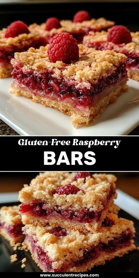 A delightful combo of tangy raspberries and nutty almond flour, these gluten-free bars offer a rich flavor and crumbly texture that’s sure to satisfy! Raspberry Almond Bars, Raspberry Crumble Bars, Oat Crumble Topping, Raspberry Crumble, Best Gluten Free Desserts, Gluten Free Bars, Raspberry Bars, Almond Bars, Oat Crumble