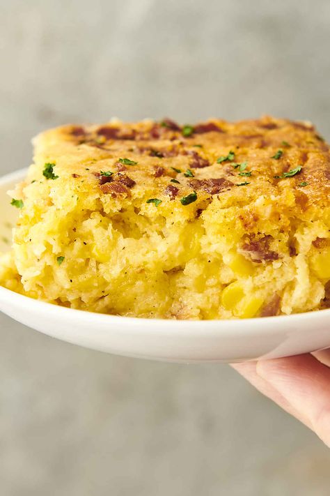 Corn Pudding - without Jiffy or Canned Corn Copycat Jiffy Cornbread, Best Corn Casserole Recipe, Best Corn Casserole, Homemade Cream Corn, Easy Corn Casserole, Oven Baked Bacon, Jiffy Mix, Jiffy Cornbread Mix, Corn Casserole Recipe