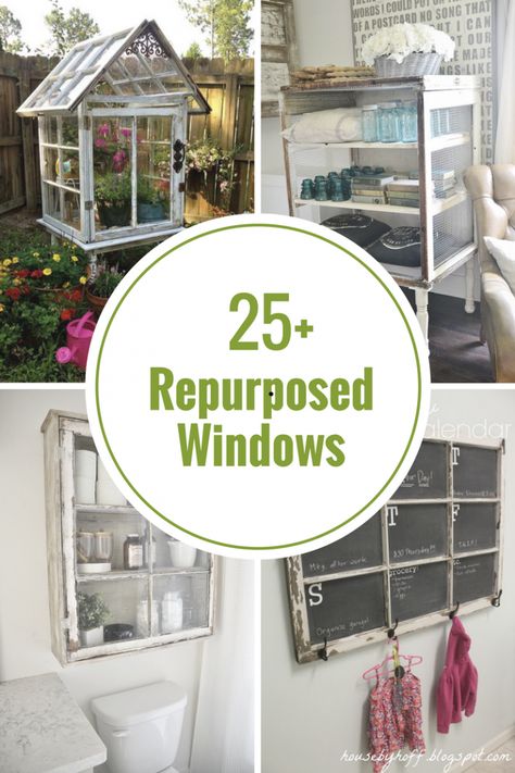 repurposed-windows Old Windows Repurposed Decor, Old Windows Repurposed, Old Window Ideas, Windows Repurposed, Old Window Decor, Repurposed Window, Old Window Projects, Reclaimed Windows, Old Window Frames