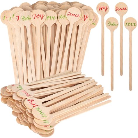 Coffee Stir Sticks, Coffee Stirrers, Wooden Cutlery, Cocktail Drink, Espresso Drinks, Drink Stirrers, Holiday Coffee, Stir Sticks, Coffee Milk