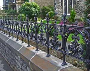 Terrace Railings Terrace Railings, Fence Inspiration, Wrought Iron Awning, Victorian Front Garden, Cast Iron Railings, Cast Iron Fence, Garden Railings, Home Fencing, Gates And Railings