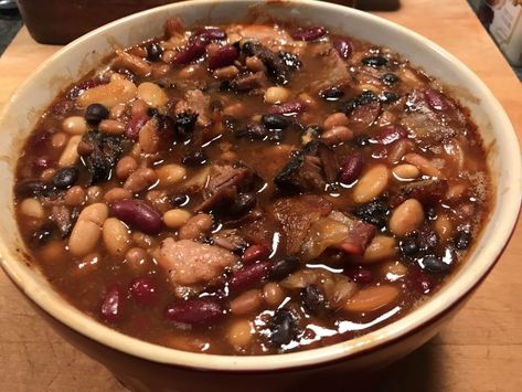 This is a recipe I have been making for some time now. My cowboy beans are always a big hit, but today I decided to utilize my new smoker and give them an added twist. If you don't have a smoker, you can easily do these in a slow cooker, cast... Recipe With Molasses, Cowboy Beans Recipe, Molasses Recipes, Cowboy Beans, Easter Side Dishes, Cast Iron Dutch Oven, Beans Recipe, Smoker Recipes, Baked Beans