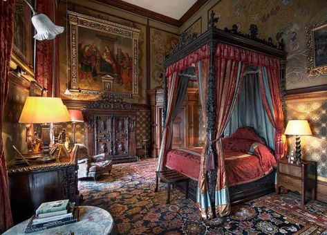 Eastnor Castle Eastnor Castle, Castle Rooms, Castle Bedroom, Castles Interior, English Manor, Bedroom Furnishings, Luxury Property, Beautiful Bedrooms, Luxury Real Estate