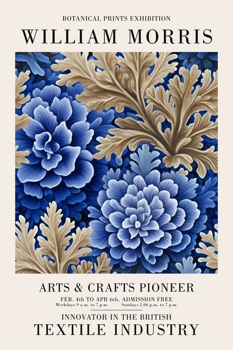 Step into the timeless beauty of our William Morris Wall Art Collection – a tribute to the iconic designs of the Arts and CraftsStep into the timeless beauty of our William Morris Wall Art Collection – a tribute to the iconic designs of the Arts and Crafts movement. Immerse your space in the intricate patterns and nature-inspired motifs that define Morris's enduring legacy. #WilliamMorris #ArtsAndCrafts #WallArt Movement Aesthetic, Fashion Art Prints, William Morris Art, William Morris Designs, Nature Inspired Decor, Botanical Poster, Textile Industry, Blue Wall Art, Arte Animal