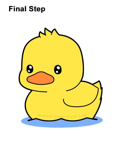 How to Draw a Duck (Cartoon) VIDEO ... Rubber Duck Drawing Simple, Draw Rubber Duck, Cute Rubber Duck Drawing, How To Draw A Cute Duck, Cute Duck Stickers, Duck Drawing Simple, Duck Cute Drawing, How To Draw A Duck, Duck Drawing Cute