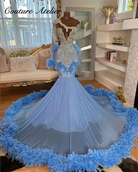 Prom Dresses Slay, Diamond Prom Dresses, Teal Prom Dresses, Blue Mermaid Prom Dress, Feather Prom Dress, Light Blue Prom Dress, One Shoulder Prom Dress, African Prom Dresses, Sparkly Prom Dresses