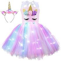 Girl Unicorn Costume, Unicorn Barbie, Light Up Dresses, Unicorn Birthday Outfit, Costume Princess, Baby Costumes Girl, Unicorn Outfit, Vintage Girls Dresses, Girls Holiday Dresses