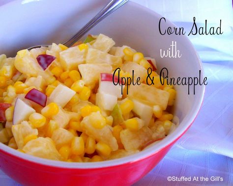 Corn Salad with Apple and Pineapple Potluck Salads, Gender Reveal Party Food, Cold Plate, Newfoundland Recipes, Potluck Salad, Apple Salad Recipes, Rock Recipes, Corn Salad Recipes, Cold Salad