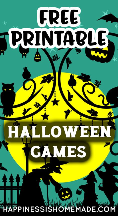 Halloween Games On Paper, Halloween School Games For Kids, Elderly Halloween Activities, Halloween Party Games For Adults Free Printable, Halloween Games Free Printable, Halloween Games For Nursing Home, Halloween Games For First Grade, Halloween Game Printables, Halloween Games For 4th Grade Classroom