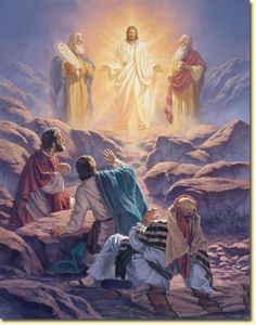 Transfiguration by Corbert Gauthier {2006} Transfiguration Of Jesus, Image Of Jesus, The Transfiguration, Pictures Of Christ, Religious Pictures, Bible Images, Bible Illustrations, Bible Pictures, Pictures Of Jesus Christ