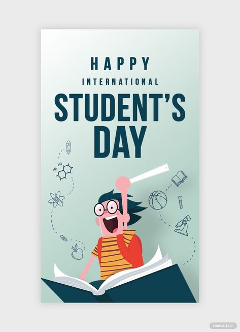 International Student's Day Whatsapp Image #AD, , #Sponsored, #Student, #International, #Day, #Image, #Whatsapp Student Day Poster Design, International Students Day, Student's Day, Student Day, Students Day, Happy Students, Education Design, International Day, International Students