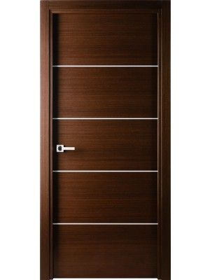 Contemporary Italian Wenge Interior Single Door with Decorative Strips,  made byValdo ,SKU:Mia, Pintu Interior, Flush Door Design, Contemporary Interior Doors, Modern Wooden Doors, Doors Interior Modern, Wooden Doors Interior, Modern Front Door, Bedroom Door Design, Plafond Design