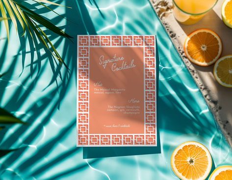 **Part of our Palm Springs-themed Template Set** Capture the essence of the perfect Hollywood weekend escape with our Parker Hotel Palm Springs-themed cocktail menus: perfect for weddings, birthdays & showers. This set offers complete customization with editable text, colors, and placements. Designed with exclusive garden party-themed vectors, it's easy to create a chic and personalized menu for your special occasion. **WHAT YOU GET** - One editable digital cocktail menu design (front & back) in Palm Springs Tablescape, Palm Springs Birthday Theme, Parker Hotel Palm Springs, Palm Springs Bar, Birthday Party Menu, Vintage Palm Springs, Dinner Party Invitations, Palm Springs Style, Spring Dinner