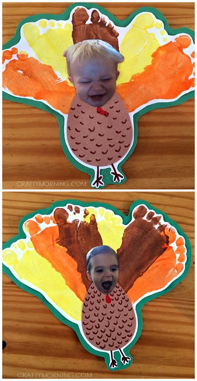 Silly Personalized Footprint Turkey Thanksgiving Craft for Kids - Crafty Morning Footprint Turkey, Høstaktiviteter For Barn, Diy Thanksgiving Crafts, Thanksgiving Turkey Craft, Crafty Morning, Thanksgiving Crafts Diy, November Crafts, Turkey Crafts, Preschool Craft